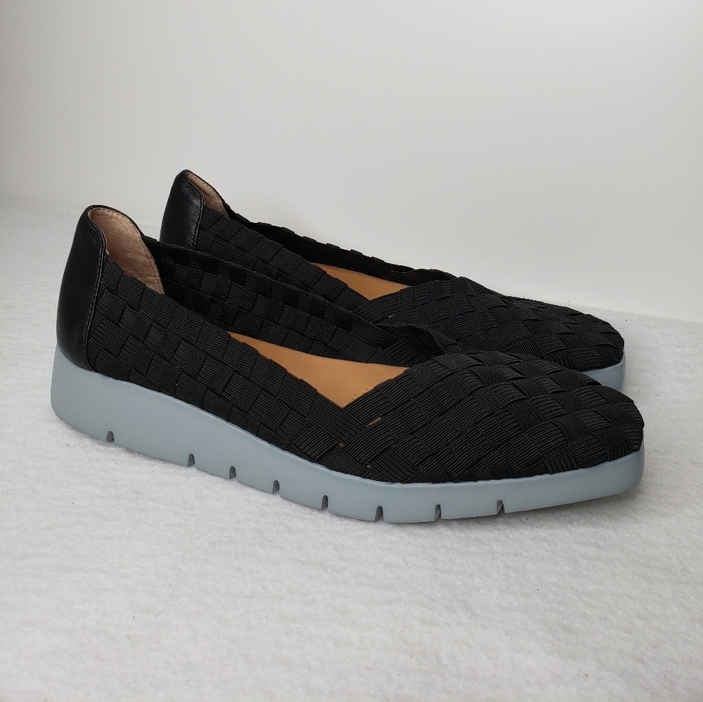 Corso Como Illana Black Stretch Weaved Slip On Comfort Loafers/Sneakers …